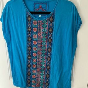 Johnny was embroidered top size XS